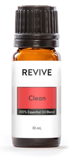 If you are looking for another blend that has a great clean aroma try REVIVE Purify!


REVIVE Clean is a proprietary blend of Lemon Eucalyptus, Clove, Lemon Myrtle, Lemon, Oregano, Thyme, Rosemary, Sage, Palmarosa, and Lavender essential oils.




	
		
			
Free Shipping & Returns

		 
	 


	
		
			
GC/SM tested (Quality Tested)


		 
	 


	
		
			
No MLM Hassle