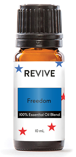 We love this blend because it channels the American spirit of adventure and inspiration. We hope it makes you proud to be an American too!
REVIVE Freedom is a proprietary blend of Lavender, Bergamot, Ginger, Blue Chamomile, Ylang Ylang, Tangerine, and Spanish Marjoram essential oils.





	
		
			
Free Shipping & Returns

		 
	 


	
		
			
GC/SM tested (Certified Pure)


		 
	 


	
		
			
No MLM Hassle