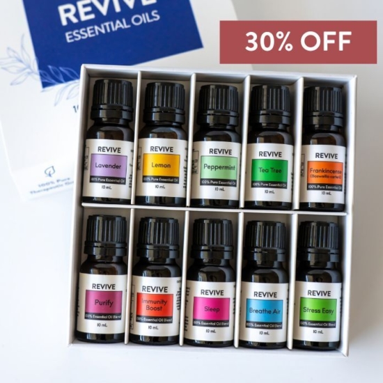 Our Starter Kit includes 10 full-sized bottles of our best essential oils and blends: Lavender, Lemon, Peppermint, Tea Tree, Frankincense, Purify, Immunity Boost, Sleep, Breathe Air, Stress Easy





	
		
			
Free Shipping & Free Returns

		 
	 


	
		
			
GC/SM Tested (Quality Tested)


		 
	 


	
		
			
No MLM Hassle