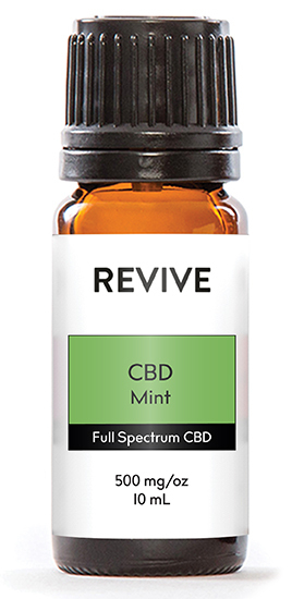 100% Organic full-spectrum CBD Oil
REVIVE CBD Oil is 100% Organic full-spectrum CBD Oil, Peppermint Essential Oil, Vanilla Extract and Fractionated Coconut Oil.
Strength: 500mg of CBD per Ounce
10ML bottle contains 166+mg of CBD
30ML bottle contains 500+mg of CBD
Product Includes Pipette

	
		
			Free Shipping &amp; Free Returns

		 
	 

	
		
			100% Organic Essential Oils

		 
	 

	
		
			Direct to Consumer Pricing