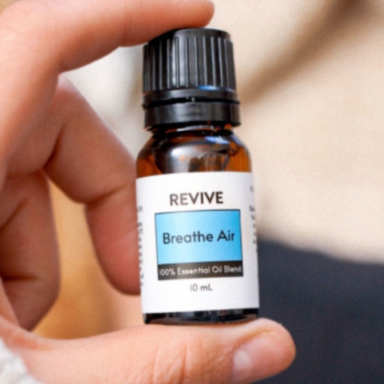 This is our version of doTERRA® Breathe®.
REVIVE Breathe Air is a proprietary blend of Laurel, Eucalyptus, Peppermint, Tea Tree, Lemon, Cardamom, Ravintsara, and Ravensara essential oils.

	
		
			
Free Shipping & Returns

		 
	 


	
		
			
GC/SM tested (Quality Tested)


		 
	 


	
		
			
No MLM Hassle