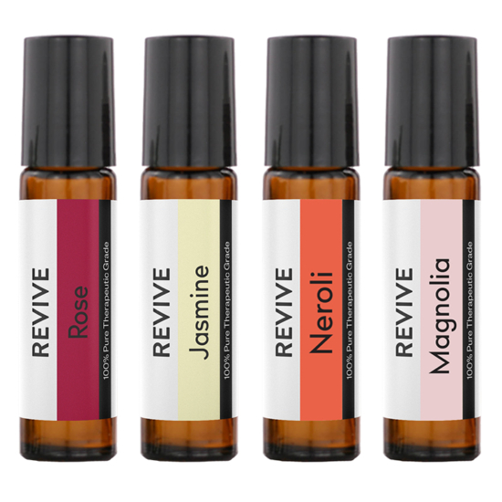 Kiss synthetic, chemical laden perfume goodbye!  Our REVIVE All the Flowers Natural Perfume Kit includes four of our top selling floral essential oils for a perfume replacement that not only smells amazing, but leaves you feeling amazing too!  With mood boosting Neroli & Rose, calming Magnolia, and romantic Jasmine, this Florals Kit has you covered for every occasion!

	
		
			
Free Shipping & Returns

		 
	 


	
		
			
GC/SM tested (Quality Tested)


		 
	 


	
		
			
No MLM Hassle