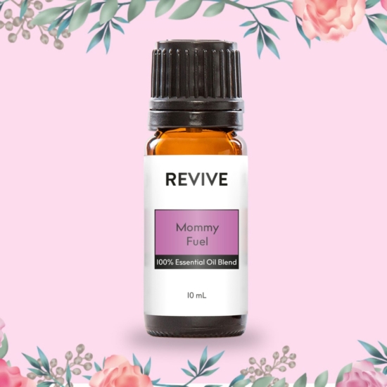 Get this Free Gift with an order of $75 or more!
Just use coupon code MOM at checkout!
REVIVE Mommy Fuel is a warm, invigorating, citrusy blend wakes up all the senses and reminds us of how much moms get done in this world. This blend is perfect for every mom! It is a proprietary blend of Sweet Orange, Cinnamon Bark, Cinnamon Leaf, Camphor, Eucalyptus, and Bitter Almond oil.
 **Mother