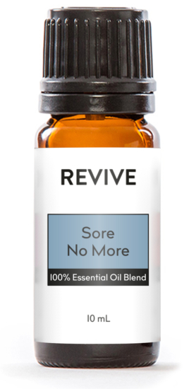 REVIVE 10mL Sore No More  is our version of doTERRA® 5mL Deep Blue®.
REVIVE Sore No More is a proprietary blend of Peppermint,Wintergreen, Camphor, Ylang Ylang, Helichrysum, Blue Tansy, Blue Chamomile, and Osmanthus essential oils.





	
		
			
Free Shipping & Returns

		 
	 


	
		
			
GC/SM tested (Certified Pure)


		 
	 


	
		
			
No MLM Hassle