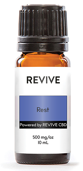 100% Organic full-spectrum REVIVE CBD Oil + REVIVE Essential Oils
REVIVE Rest is 100% Organic full-spectrum REVIVE CBD Oil, blended with Bergamot, Clary Sage, and Vanilla Fruit Extract Essential Oils and Fractionated Coconut Oil.
Strength: 500mg of CBD per Ounce
10ML bottle contains 166+mg of CBD
30ML bottle contains 500+mg of CBD
Certificate of Analysis
Product Includes Pipette





	
		
			
Free Shipping & Free Returns

		 
	 


	
		
			
100%&nbsp;Organic Essential Oils


		 
	 


	
		
			
Direct to Consumer Pricing