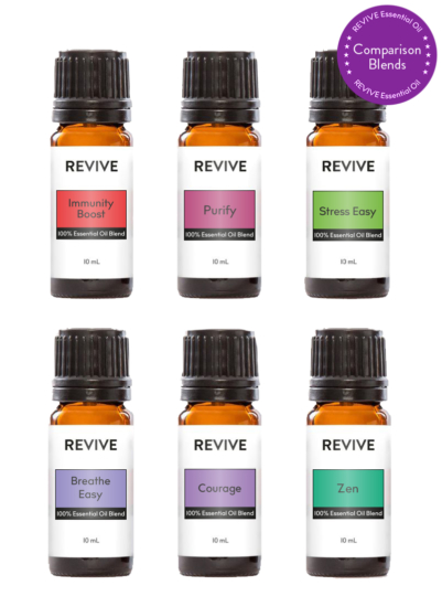 Our Young Living Blends Kit contains REVIVE Versions of the Most Popular Young Living Blends!
A $107+ value for $90 (16% savings)
Our version of YL Thieves® = REVIVE Immunity Boost
Our version of YL Stress Away® = REVIVE Stress Easy
Our version of YL Peace & Calming® = REVIVE Zen
Our version of YL R.C.® = REVIVE Breathe Easy
Our version of YL Purification® = REVIVE Purify
Our version of YL Valor = REVIVE Courage





	
		
			
Free Shipping & Free Returns

		 
	 


	
		
			
GC/SM Tested (Quality Tested)


		 
	 


	
		
			
No MLM Hassle