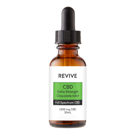 100% Organic full-spectrum CBD Oil

REVIVE CBD Oil - Chocolate Mint Extra Strength is 100% Organic full-spectrum CBD Oil, Peppermint Essential Oil, Cocoa Extract and Fractionated Coconut Oil.

Extra Strength: 1,000mg of CBD per Ounce
10ML bottle contains 333+mg of CBD
30ML bottle contains 1,000+mg of CBD
Product Includes Pipette





	
		
			
Free Shipping

		 
	 


	
		
			
100% Organic Essential Oils


		 
	 


	
		
			
Direct to Consumer Pricing