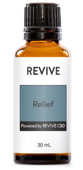 100% Organic full-spectrum CBD Oil + REVIVE Essential Oils
REVIVE Relief is 100% Organic full-spectrum CBD Oil, blended with Lemon and Lavender Essential Oils and Fractionated Coconut Oil.
Strength: 500mg of CBD per Ounce
10ML bottle contains 166+mg of CBD
30ML bottle contains 500+mg of CBD
Product Includes Pipette





	
		
			
Free Shipping & Free Returns

		 
	 


	
		
			
100%&nbsp;Organic Essential Oils


		 
	 


	
		
			
Direct to Consumer Pricing
