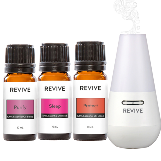 Our REVIVE Cold & Flu Season Kit has REVIVE Protect, REVIVE Sleep, REVIVE Purify with our favorite ultrasonic diffuser: the REVIVE Ultrasonic Diffuser, Mist Humidifier, and Ionizer.





	
		
			
Free Shipping & Free Returns

		 
	 


	
		
			
GC/SM Tested (Quality Tested)


		 
	 


	
		
			
No MLM Hassle