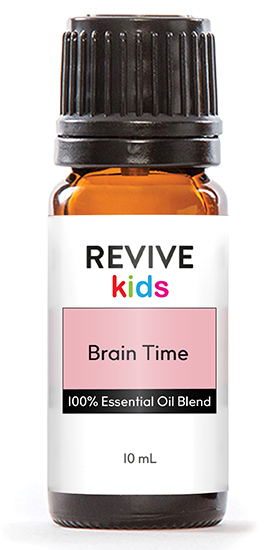 REVIVE Brain Time is a proprietary blend of kid friendly Essential Oils! It contains Grapefruit, Lavender, Vetiver, Lime, Orange, Atlas Cedarwood, Pink Pepper, Spearmint, Sandalwood, Geranium, and Osmanthus Flower Oils.
We recommend a 1% dilution for topical use for kids. For a savings and our other kids favorites purchase in the REVIVE Kids Kit.






	
		
			
Free Shipping & Returns

		 
	 


	
		
			
GC/SM tested (Certified Pure)


		 
	 


	
		
			
No MLM Hassle