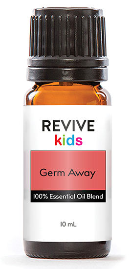 REVIVE Germ Away is a proprietary blend of kid friendly Essential Oils! It contains Hemlock Spruce, Sweet Marjoram, Lavender, Rosalina and Lemon Essential oils.
We recommend a 1% dilution for topical use for kids. For a savings and our other kids favorites purchase in the REVIVE Kids Kit.






	
		
			
Free Shipping & Returns

		 
	 


	
		
			
GC/SM tested (Certified Pure)


		 
	 


	
		
			
No MLM Hassle