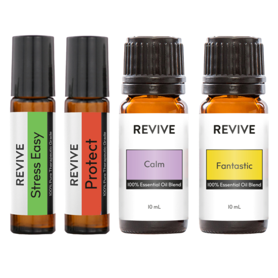 If you're Staying at Home, get this kit.  It's our Immunity, Stress, Sleep, Good Spirits Kit.
REVIVE Protect Roll On for Immunity
REVIVE Stress Easy for Stress
REVIVE Calm for Sleep
REVIVE Fantastic to keep you Upbeat & in Good Spirits.





	
		
			
Free Shipping & Free Returns

		 
	 


	
		
			
GC/SM Tested (Quality Tested)


		 
	 


	
		
			
No MLM Hassle