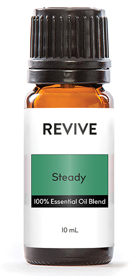 This is our version of Young Living® AromaLife®.
REVIVE Steady is a proprietary blend of Sesame Seed Carrier Oil and Cypress, Marjoram, Ylang Ylang, and Helichrysum Essential Oils.



	
		
			
Free Shipping & Returns

		 
	 


	
		
			
GC/SM tested (Quality Tested)


		 
	 


	
		
			
No MLM Hassle