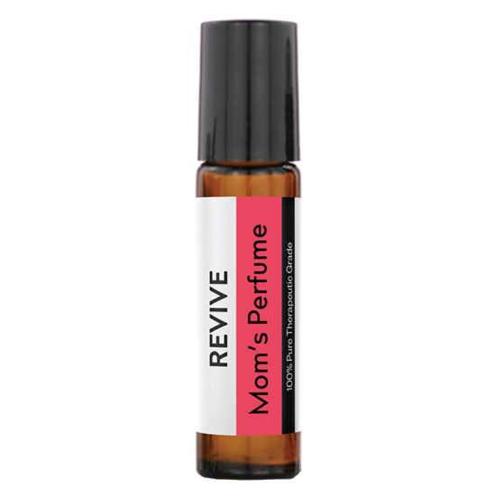 This is a limited edition Roll On!
REVIVE Mom's Perfume Roll-On blend smells amazing and will make you feel amazing too. This expertly formulated Essential Oil Perfume is crafted with oils that will help boost mood, warm the soul, and encourage connection with your feminine side. With cheerful top notes of Yuzu and Lime to the sensuous undertones of Jasmine and Vanilla, this perfume is fit for a Queen.
REVIVE MOM Roll-On is a proprietary blend of Caprylic/Capric Triglycerides (MCT) Oil, Yuzu, Lime, Jasmine, Vanilla Fruit Extract, Bay Leaf, and Wild Orange.

	
		
			
Free Shipping & Returns


		 
	 

	
		
			
GC/SM tested (Quality Tested)



		 
	 

	
		
			
No MLM Hassle
