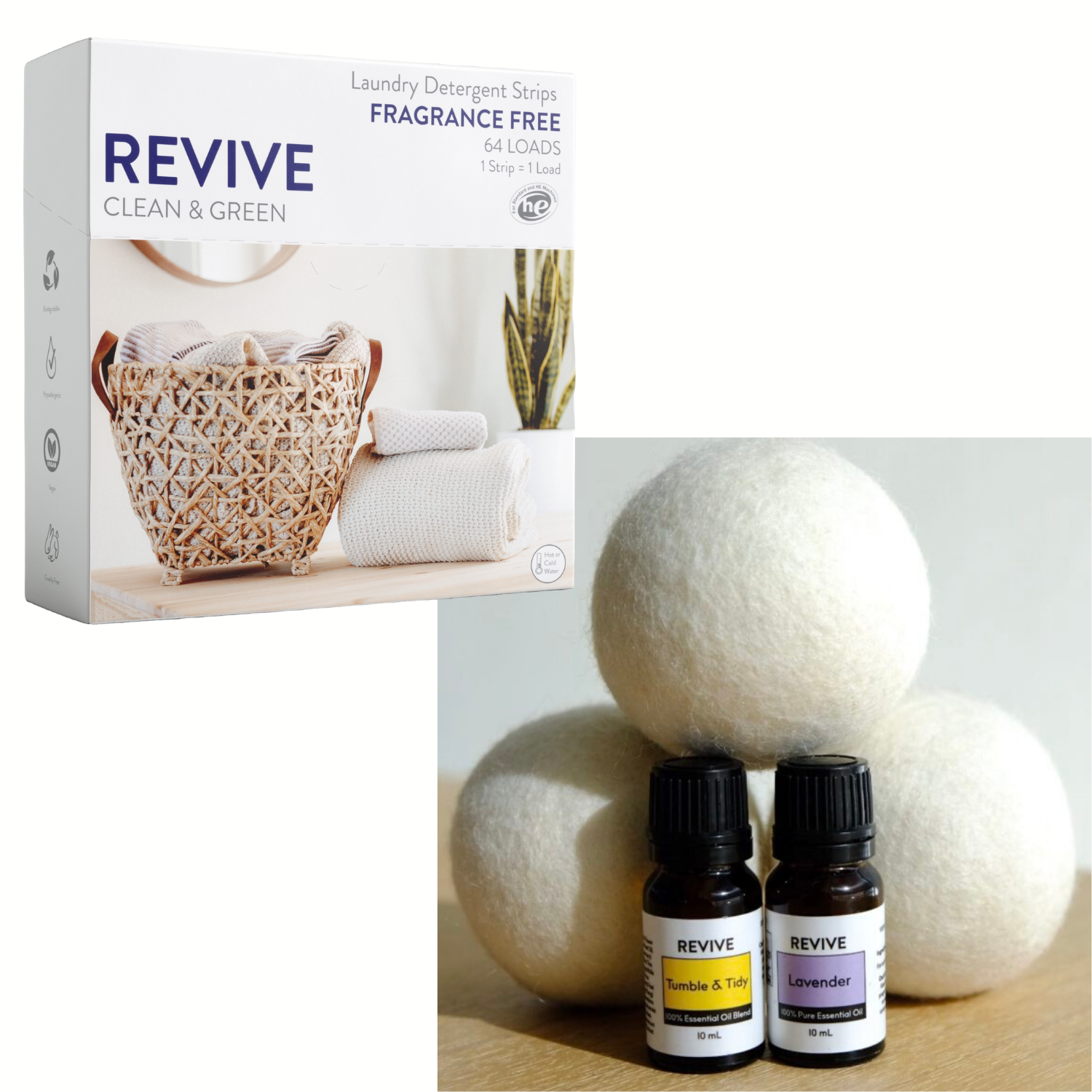 Laundry & Dryer Kit REVIVE Essential Oils