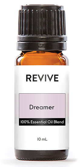 Dreamer is our NEW night time blend! Reach for Dreamer when you want to relax, unwind, or get ready for bed!
 REVIVE Dreamer is a proprietary blend of  Sage, Lavender, Sweet Marjoram, Grapefruit, Damiana, Cistus and Osmanthus Essential Oils.






	
		
			
Free Shipping & Returns

		 
	 


	
		
			
GC/SM tested (Certified Pure)


		 
	 


	
		
			
No MLM Hassle