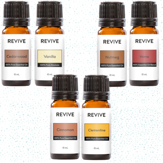 Our REVIVE Deluxe Christmas in July Kit has:
10mL Cedarwood
10mL Vanilla
10mL Nutmeg
10mL Home
10mL Cinnamon
10mL Clementine
 
 

	
		
			



Free Shipping & Free Returns

		 
	 


	
		
			
GC/SM Tested (Quality Tested)


		 
	 


	
		
			
No MLM Hassle