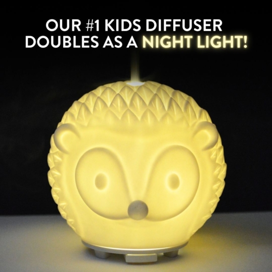 Adorable & Small!
Automatic Safety Shut-Off.
While diffusing, provides a great warm white night light for kids to fall asleep with 💤
USB Ultrasonic Diffuser.
Lasts for Up to 4 Hours.
Diffuse with Light On or Off.
Perfect for bedrooms & office!
60mL Capacity | 150 sq ft coverage | 1 Year Warranty
100% BPA Free. Diffuse with Light Off or Light On.
USB power cord
118mm x 120 mm (4.64in x 4.72in)
Instruction Manual

	
		
			
Free Shipping & Returns

		 
	 


	
		
			
GC/SM tested (Quality Tested)


		 
	 


	
		
			
No MLM Hassle