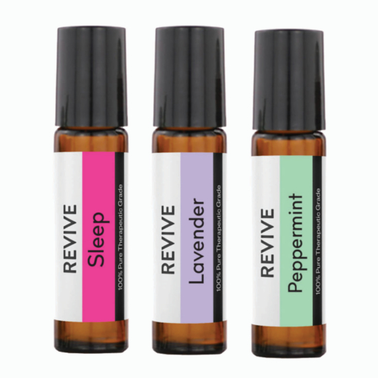 This kit includes full-sized bottles of  Revive Essential Oils roll ons: Sleep, Lavender, and Peppermint.
This kit contains 3 ready to use roll-ons that are perfect for immediate relief. Sleep roll-on is an easy way to promote relaxation at bedtime, while the Lavender roll-on creates a calming feeling any time of day. The Peppermint roll-on provides a quick way to cool down your skin or energize your mind.





	
		
			
Free Shipping & Free Returns

		 
	 


	
		
			
GC/SM Tested (Quality Tested)


		 
	 


	
		
			
No MLM Hassle