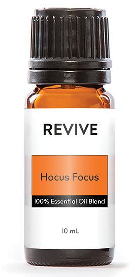 Back for only a limited time this Spooky Season!
There is nothing more scary then when you can't focus, but there is no need to fear! Now just say the magic words Let's Diffuse Hocus Focus and you are sure to kick it into high gear!
 This is a REVIVE Signature Blend. Even better, this blend is great for using with kiddos!


REVIVE Hocus Focus is a proprietary blend of  Rosemary, Lemon, Grapefruit, Basil, Peppermint, and Frankincense (Boswellia Carterii) Essential Oils.





	
		
			
Free Shipping & Returns

		 
	 


	
		
			
GC/SM tested (Certified Pure)


		 
	 


	
		
			
No MLM Hassle