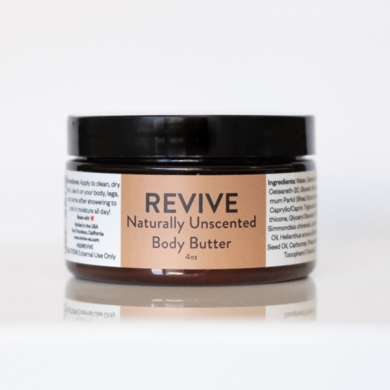  REVIVE's first ever lotion! This Shea Based Body Butter is a thick and moisturizing lotion and unscented too so that you can use your favorite REVIVE Essential Oils to create your own scented Body Butter!

 First available in the REVIVE 2022 Winter Box!

	
		
			
Free Shipping & Returns

		 
	 


	
		
			
GC/SM tested (Certified Pure)


		 
	 


	
		
			
No MLM Hassle