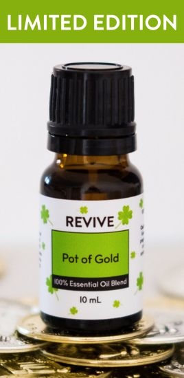 Our Aromatherapists developed this blend for its uplifting and energizing benefits. It's great for diffusing in the morning or for a boost of energy to chase some rainbows on St Patrick’s Day. 

This REVIVE Signature blend contains Grapefruit, Lime, Spearmint, Juniper and Wild Orange Essential Oil.

	
		
			
Free Shipping & Returns

		 
	 


	
		
			
GC/SM tested (Certified Pure)


		 
	 


	
		
			
No MLM Hassle