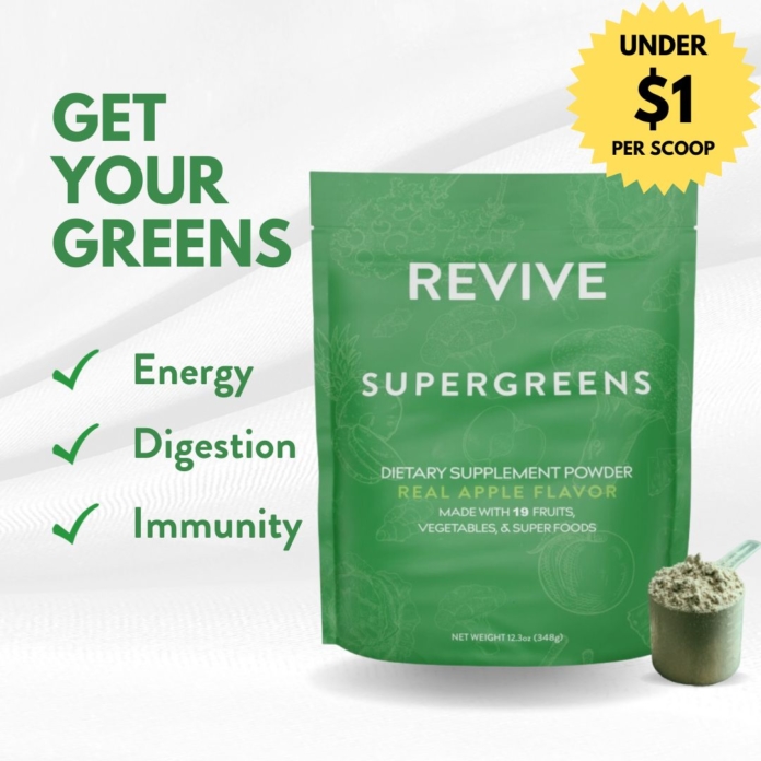 Supergreens Powder REVIVE Essential Oils