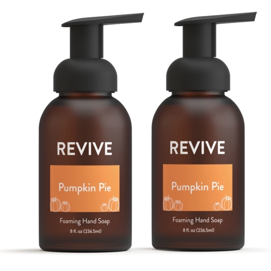 Bring the cozy aromas of the holidays to your entire house with REVIVE's Limited Edition Seasonal Hand Soaps!
Formulated with the power of Essential Oils and absolutely NO fragrances, this powerhouse natural foaming hand soap is great for you, your family, and the environment! The rich foaming lather reduces water usage and smells great! Specially designed to prevent the drying effect most foaming hand soaps leave behind.
Great for you, your family, and the environment!



	
		
			


Free Shipping & Free Returns

		 
	 


	
		
			
GC/SM Tested (Quality Tested)


		 
	 


	
		
			
No MLM Hassle