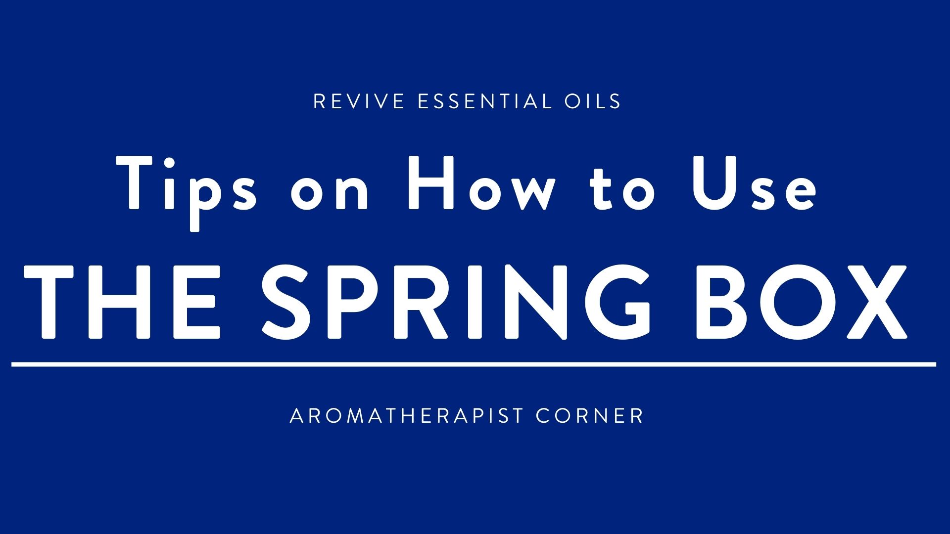 Tips on How to Use the Spring Box - HEADER