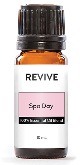 Aahhh! Nothing compares to a spa day. A little self pampering can go a long way. And did you know that the signature scent of your favorite spa is part of the calming experience as well? Not only do the Essential Oils in the blend bring a sense of relaxation and renewal, but they also will help you recall that feeling you had at the spa by connecting scent memory. Our new Spa Day blend was created by a REVIVE Aromatherapist to help immerse you in that spa serenity any time you want. This floral, herbal, and citrusy scent is the perfect blend to replicate the spa setting in your own home

REVIVE Spa Day is a proprietary blend of Ylang Ylang, Sweet Marjoram, Frankincense Carterii, Rosemary, Sweet Orange, Lavender, Petitgrain and Bergamot Essential Oils.


**We're currently testing out the popularity of a 30mL option for this blend, so you will receive 3 x 10mL bottles at this time!



&nbsp;



	
		
			

Free Shipping & Returns

		 
	 


	
		
			
GC/SM tested (Certified Pure)


		 
	 


	
		
			
No MLM Hassle