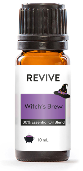 The great thing about this REVIVE synergy is that it’s not just a fun and fresh scent, it is a very useful blend. With its antibacterial properties, it's ideal for eliminating microbes in your home. This combination of Essential Oils is also beneficial for promoting respiratory health. Additionally, it is a rejuvenating aroma that can also help clear your mind and improve concentration.

REVIVE Witch's Brew is a proprietary blend of Thyme, Rosemary, Lemon, and Spearmint Essential Oils.




	
		
			

Free Shipping & Returns

		 
	 


	
		
			
GC/SM tested (Certified Pure)


		 
	 


	
		
			
No MLM Hassle