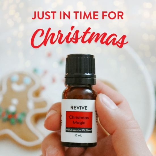 The magic of Christmas can mean many things to many people. Whether it be glittering snow, joyful caroling, big family celebrations, or down time with your loved ones, there is no denying it is the most wonderful time of the year. REVIVE’s Christmas Magic is a warm, sweet, and woody scent that can help spark a little magic in your own home anytime of the year.

REVIVE Christmas Magic is a proprietary blend of Orange, Cedarwood, Black Spruce, Elemi, Vanilla Extract, Coriander, Balsam Fir and Norway Spruce Essential Oils.




	
		
			

Free Shipping & Returns

		 
	 


	
		
			
GC/SM tested (Certified Pure)


		 
	 


	
		
			
No MLM Hassle