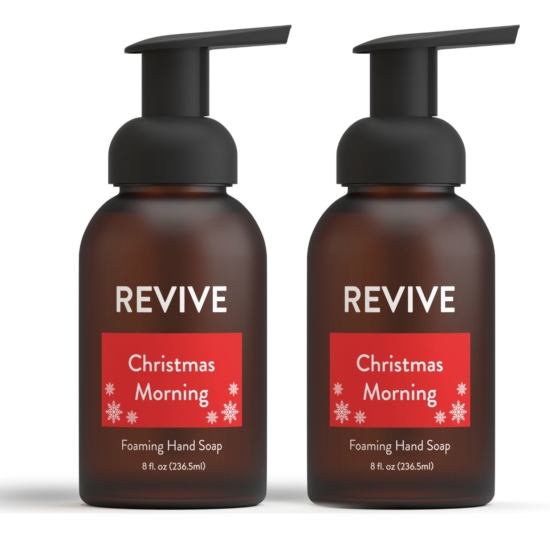 Bring the cozy aromas of the holidays to your entire house with REVIVE's Limited Edition Seasonal Hand Soaps!
Formulated with the power of Essential Oils and absolutely NO fragrances, this powerhouse natural foaming hand soap is great for you, your family, and the environment! The rich foaming lather reduces water usage and smells great! Specially designed to prevent the drying effect most foaming hand soaps leave behind.
Great for you, your family, and the environment!



	
		
			


Free Shipping & Free Returns

		 
	 


	
		
			
GC/SM Tested (Quality Tested)


		 
	 


	
		
			
No MLM Hassle