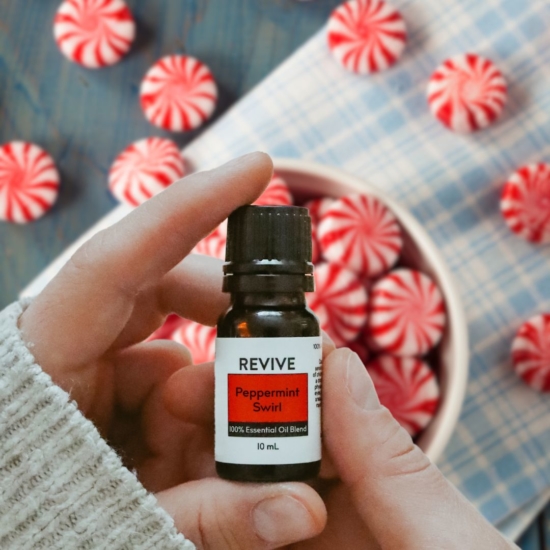 Peppermint Swirl- the iconic red and white disc shaped candy is symbolic to the holidays. And that smell… mmm, minty and fresh! REVIVE’s Peppermint Swirl is a nod to the popular Christmas candy that will bring a joyful heart to all those that smell it.

REVIVE Peppermint Swirl is a proprietary blend of Peppermint, Grapefruit, and Spearmint Essential Oils.




	
		
			

Free Shipping & Returns

		 
	 


	
		
			
GC/SM tested (Certified Pure)


		 
	 


	
		
			
No MLM Hassle