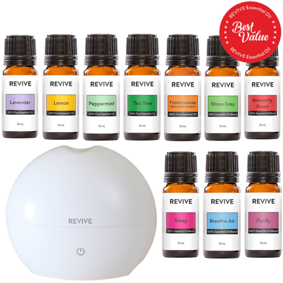 Our Starter Kit includes 10 full-sized bottles of our best essential oils and blends: Lavender, Lemon, Peppermint, Tea Tree, Frankincense, Purify, Immunity Boost, Sleep, Breathe Air, Stress Easy with our newest diffuser: The Halo Diffuser.





	
		
			
Free Shipping & Returns

		 
	 


	
		
			
GC/SM tested (Quality Tested)


		 
	 


	
		
			
No MLM Hassle