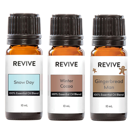 Stay cozy this winter by bundling these three cozy REVIVE blends!
Snow Day
Winter Cocoa
Gingerbread Man

	
		
			



Free Shipping & Free Returns

		 
	 


	
		
			
GC/SM Tested (Quality Tested)


		 
	 


	
		
			
No MLM Hassle