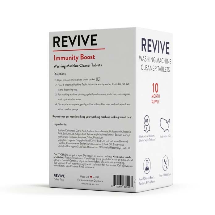 Immunity Boost Washing Machine Cleaner Tablets - REVIVE Essential Oils