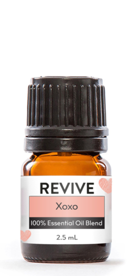 XOXO is a warming and comforting synergy that has a sweet, rich, citrusy scent with a touch of spice. This enticing blend is sure to get you in the mood for a sexy date night on the town or a cozy snuggle on the couch.

REVIVE Xoxo is a proprietary blend of Bergamot [furanocoumarin-free], Vetiver, Pink Lotus, Red Mandarin, Patchouli, Ylang Ylang, Osmanthus, Cinnamon, Tobacco, Birch, Jasmine Extract, Vanilla Extract, and Petitgrain Essential Oils.



	
		
			

Free Shipping & Returns

		 
	 


	
		
			
GC/SM tested (Certified Pure)


		 
	 


	
		
			
No MLM Hassle