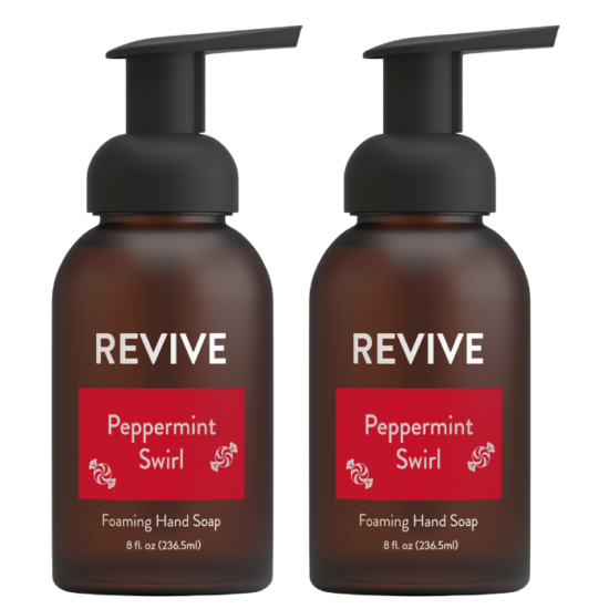 Bring the cozy aromas of the holidays to your entire house with REVIVE's Limited Edition Seasonal Hand Soaps!
Formulated with the power of Essential Oils and absolutely NO fragrances, this powerhouse natural foaming hand soap is great for you, your family, and the environment! The rich foaming lather reduces water usage and smells great! Specially designed to prevent the drying effect most foaming hand soaps leave behind.
Great for you, your family, and the environment!



	
		
			


Free Shipping & Free Returns

		 
	 


	
		
			
GC/SM Tested (Quality Tested)


		 
	 


	
		
			
No MLM Hassle