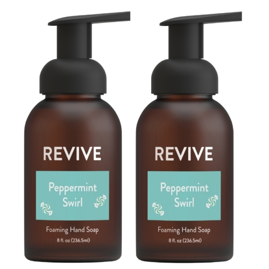 Bring the cozy aromas of the holidays to your entire house with REVIVE's Limited Edition Seasonal Hand Soaps!
Formulated with the power of Essential Oils and absolutely NO fragrances, this powerhouse natural foaming hand soap is great for you, your family, and the environment! The rich foaming lather reduces water usage and smells great! Specially designed to prevent the drying effect most foaming hand soaps leave behind.
Great for you, your family, and the environment!



	
		
			


Free Shipping & Free Returns

		 
	 


	
		
			
GC/SM Tested (Quality Tested)


		 
	 


	
		
			
No MLM Hassle