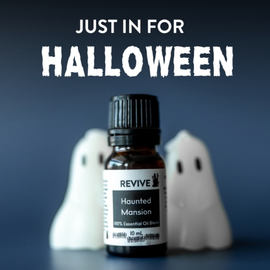 Boo! It’s October, the spookiest month of the year. So, of course we are going to echo the season with the perfect new oil of the month. Haunted Mansion challenges you to step inside that sinister old house on the hill and tour the dark rooms full of cobwebs and fright! This mysterious and spine-tingling scent will have you screaming in delight.


REVIVE Haunted Mansion is a proprietary blend of Blood Orange, Black Pepper, Frankincense, Buddha Wood, Patchouli, Copaiba Balsam, Vetiver, Gurjun Balsam, Benzoin Resin, Vanilla Extract, and Labdanum



	
		
			

Free Shipping & Returns

		 
	 


	
		
			
GC/SM tested (Certified Pure)


		 
	 


	
		
			
No MLM Hassle