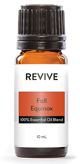 The Autumnal Equinox falls on September 22 in the Northern Hemisphere. At this time the sun is exactly above the equator and the length of day and night are equal. The woody, spicy, and subtly citrus scent is the perfect companion to your favorite fall flannel and a hot cup of cider.

REVIVE Fall Equinox is a proprietary blend of Atlas Cedarwood, Cinnamon Leaf, Sandalwood, Frankincense, Pine, Orange, Black Pepper, Rosemary, and Ravintsara



	
		
			

Free Shipping & Returns

		 
	 


	
		
			
GC/SM tested (Certified Pure)


		 
	 


	
		
			
No MLM Hassle