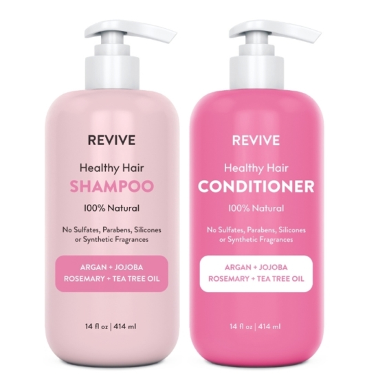 Looking for healthy, shiny and hair with more volume?  Look no further.  Our new REVIVE Healthy Hair shampoo is formulated to cleanse, nourish and strengthen hair with Biotin, Argan Oil and Nettle Extract along with other botanical sourced ingredients, while our new REVIVE Healthy Hair Conditioner is a deep conditioning formula carefully crafted and infused with botanicals, extracts and oils to hydrate, strengthen and detangle hair.  Infused with 100% Pure Therapeutic Healthy Hair essential oil providing support to your scalp and hair with healthy, hydrating nutrients while promoting volume and shine for fuller looking hair.  No more bad hair days with REVIVE Healthy Hair Shampoo and Conditioner.
Net Weight: 14 fl oz (414ml)






	
		
			
Free Shipping & Returns

		 
	 


	
		
			
GC/SM tested (Quality Tested)


		 
	 


	
		
			
No MLM Hassle