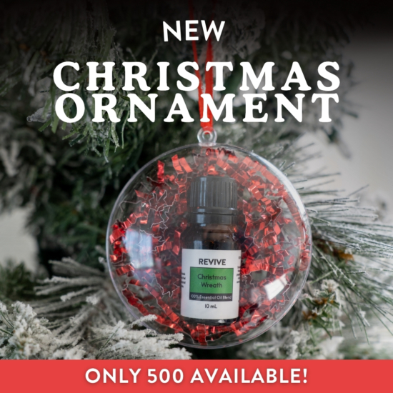 Introducing our brand new REVIVE Holiday Ornaments, each fashioned with one of our most popular holiday essential oil blends!
These cute ornaments will make the perfect addition to your Christmas Tree or a thoughtful gift for friends or family. Regardless, your Christmas tree is sure to look good AND smell good this year with these adorable ornament!

	
		
			
Free Shipping & Returns

		 
	 


	
		
			
GC/SM tested (Certified Pure)


		 
	 


	
		
			
No MLM Hassle