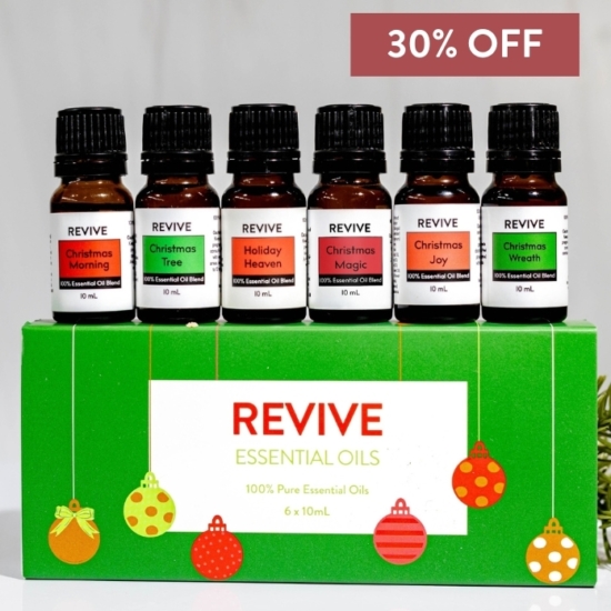 The Christmas Deluxe Kit includes 6 full sized bottles of our favorite holiday blends: Christmas Wreath, Christmas Magic, Christmas Joy, Holiday Heaven, Christmas Tree, Christmas Morning

	
		
			
Free Shipping & Returns

		 
	 


	
		
			
GC/SM tested (Certified Pure)


		 
	 


	
		
			
No MLM Hassle