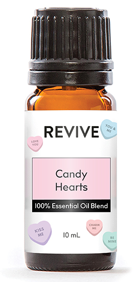 Remember those adorable little heart shaped candies from your youth? Let us remind you how fun and fruity they are with our new Candy Hearts blend! This tart and sweet synergy is extremely uplifting while it also helps to soothe emotions.

REVIVE Candy Hearts is a proprietary blend of Lemon, Tangerine, Spearmint, Copaiba, and Ho Wood Essential Oils.



	
		
			

Free Shipping & Returns

		 
	 


	
		
			
GC/SM tested (Certified Pure)


		 
	 


	
		
			
No MLM Hassle