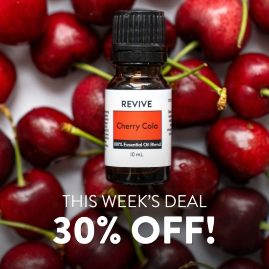Looking for a little nostalgia in a bottle? This is it! REVIVE Cherry Cola is a one of a kind blend with a sweet, fizzy, and spicy aroma. Just like your favorite soda from childhood, Cherry Cola is like a jolt of playfulness and indulgence. Flashback to your rebellious days of fun and laughter with this enjoyable synergy as the scent wraps you in a blanket of youthful sentiment.


REVIVE Cherry Cola is a proprietary blend of Chinese Weeping Cypress, Fragonia, Ylang Ylang, Cedarwood, Ginger CO2, Bitter Almond, Orris, Vanilla CO2, and Cinnamon Oil.



	
		
			
Free Shipping & Returns

		 
	 


	
		
			
GC/SM tested (Quality Tested)


		 
	 


	
		
			
No MLM Hassle