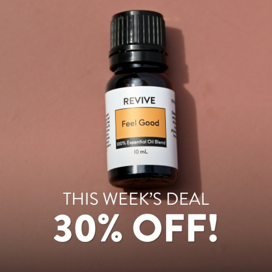 Summertime is fun time! Which also means it’s the feel good season of the year. That is what REVIVE Feel Good is all about. A blend of soft florals and delicate citrus with a slightly creamy finish, this scent will be your summer go-to blend! With an almost tropical warmth, it’s like sunshine in a bottle. And the name says it all, as these Essential Oils help to lift your spirits, fight depression, and bring relaxation.


REVIVE Feel Good is a proprietary blend of Lavender, Bay Leaf, Grapefruit, Orange, Yuzu, Coconut, Frangipani, Saffron, Wormwood Oil.



	
		
			
Free Shipping & Returns

		 
	 


	
		
			
GC/SM tested (Quality Tested)


		 
	 


	
		
			
No MLM Hassle