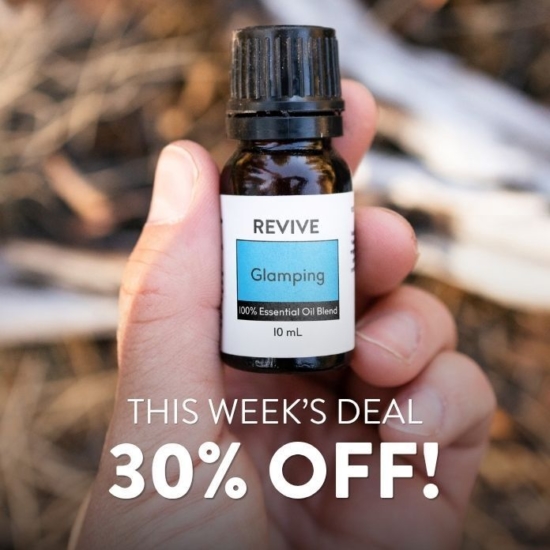 One thing we have to admit is that we really love a new trend. When it comes to exploring fun new adventures, there are always scents that echo those experiences. REVIVE Glamping, the next oil of the month, has done exactly that! With an aroma reminiscent of camping in the outdoors, yet elevated with a little glam!


REVIVE Glamping is a proprietary blend of Douglas Fir, Orange, Vetiver, Elemi, Cinnamon, and Virginia Cedarwood oil.



	
		
			
Free Shipping & Returns

		 
	 


	
		
			
GC/SM tested (Quality Tested)


		 
	 


	
		
			
No MLM Hassle