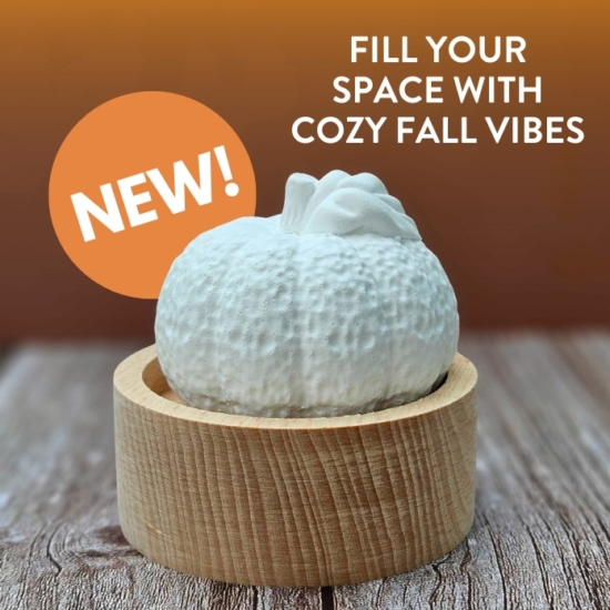 REVIVE's NEW: Pumpkin Passive Diffuser is a fun, whimsical personal diffuser that makes a great addition to any office desk, bathroom, or nightstand. The Pumpkin rests on a circular Bamboo Base that is functional and stylish!
No cords or batteries needed | Reusable | Small Space Diffusing
Pumpkin Size: 2.9"H x 3.2"D
Bamboo Base: 3.5"D

	
		
			
Free Shipping & Returns

		 
	 


	
		
			
GC/SM tested (Quality Tested)


		 
	 


	
		
			
No MLM Hassle